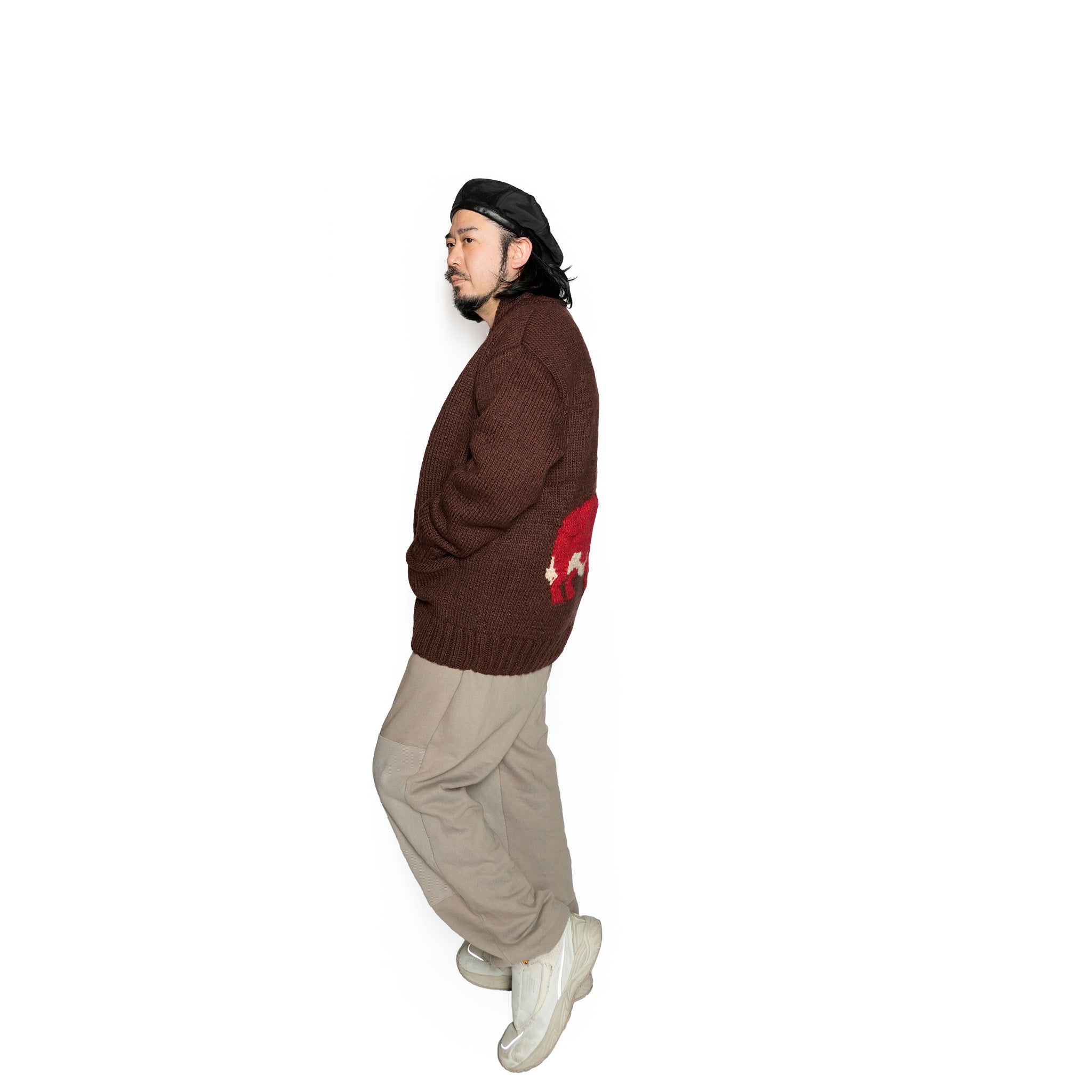 RELAX FIT №132 [ [ Zipup Cowichan sweater “ Texas ” ] Color:Coffee brown【RELAX FIT_リラックスフィット】