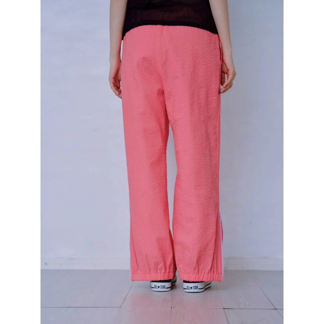 ZIP HEM SEERSUCKER PANTS – Pink | HCAE