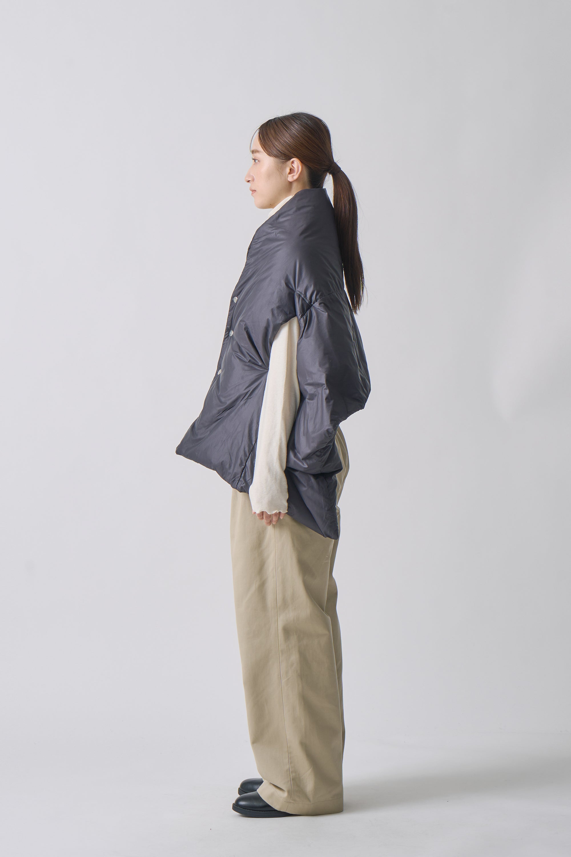 REVERSIBLE DOWN CAPE | Color_Black | No_few25wac5349_black【MIFFEW_ミフュー】