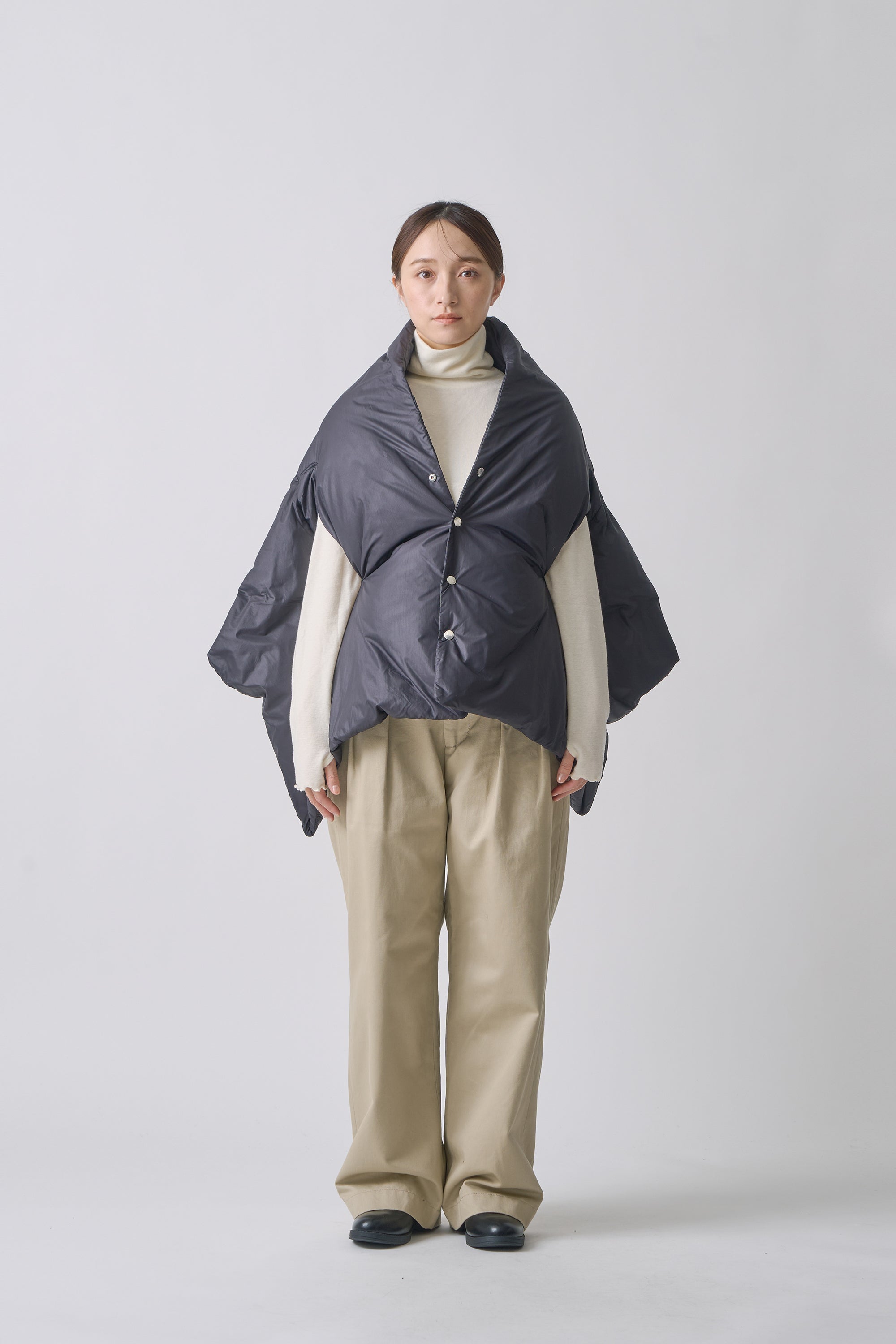 REVERSIBLE DOWN CAPE | Color_Black | No_few25wac5349_black【MIFFEW_ミフュー】