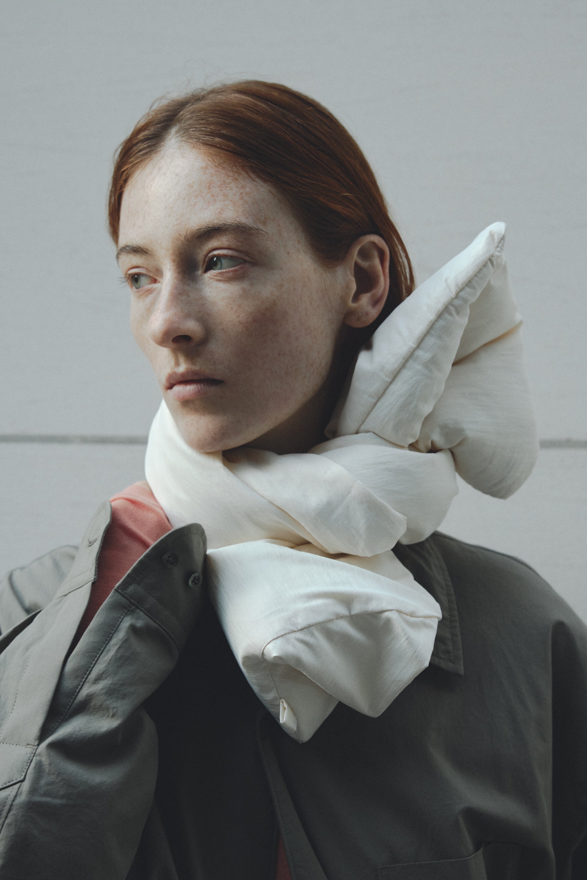 REVERSIBLE DOWN MUFFLER | Color_Ecru | No_few25wac5354_ecru【MIFFEW_ミフュー】