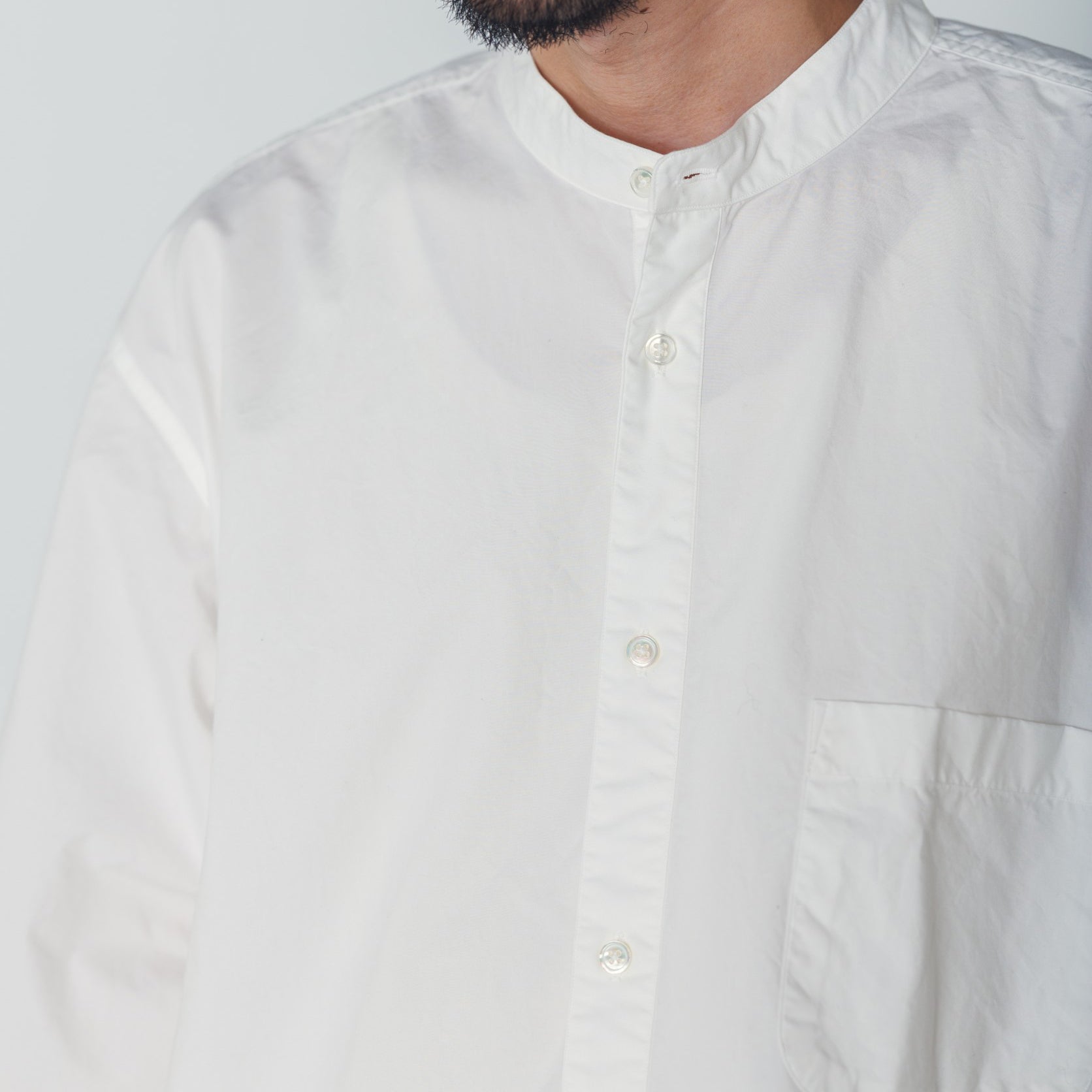 No:FPO-02　_WHITE | Name:FAKE PULLOVER  SHIRT-BROAD | Color:White【CATTA_カッタ】【入荷予定アイテム・入荷連絡可能】
