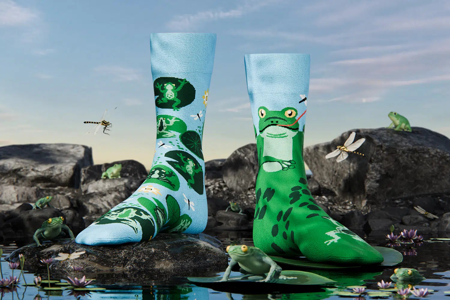 many mornings reguler socks / FROGGY FROG【many mornings メニ―モーニングス】