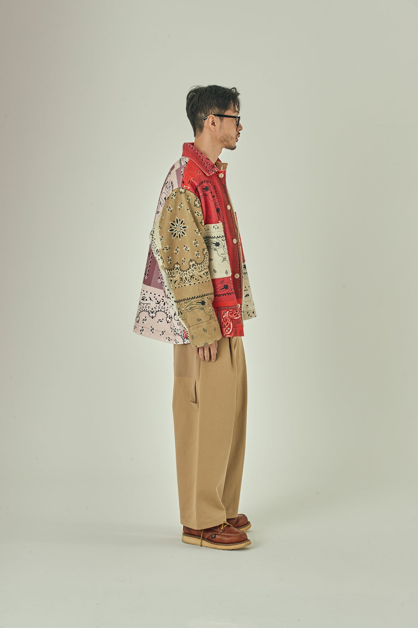 G63302A_BG | PATCHWORK WIDE WORK PANTS A type- BG【GORT_ゴート】