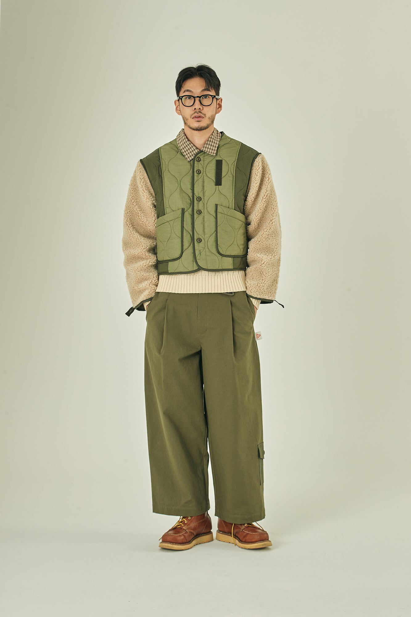 G63302A_KH | PATCHWORK WIDE WORK PANTS A type- KH【GORT_ゴート】