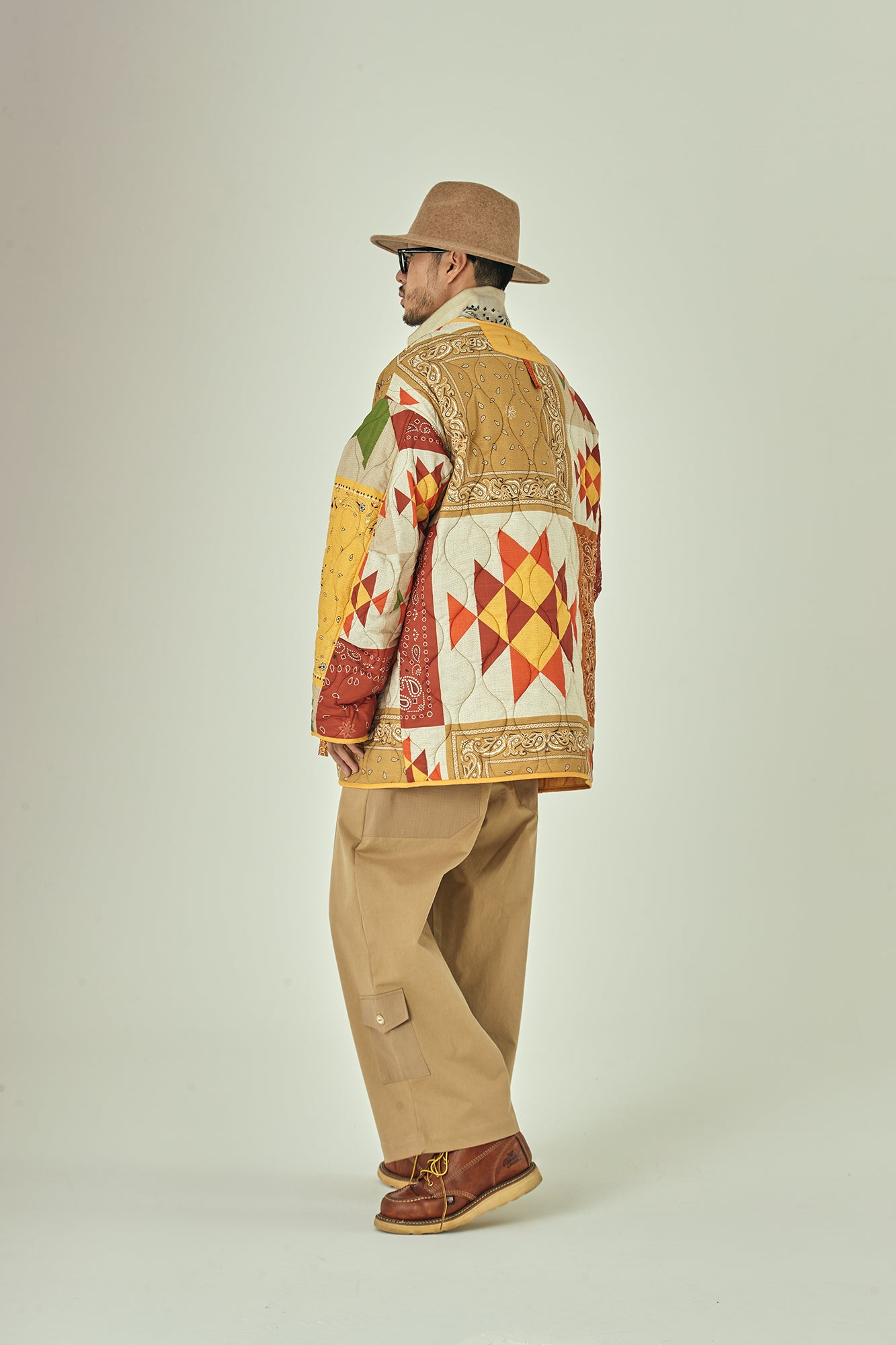 G63101_MU.YE | REVERSIBLE QUILT LONG LINER JACKET-MU.YE【GORT_ゴート】