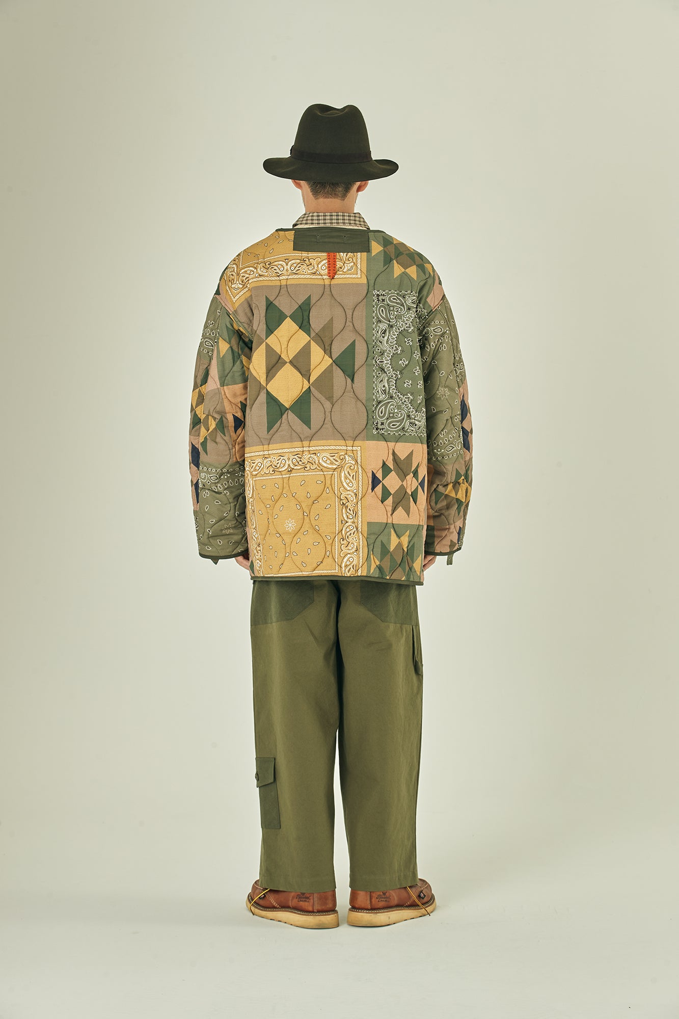 G63101_KH | REVERSIBLE QUILT LONG LINER JACKET-KH【GORT_ゴート】