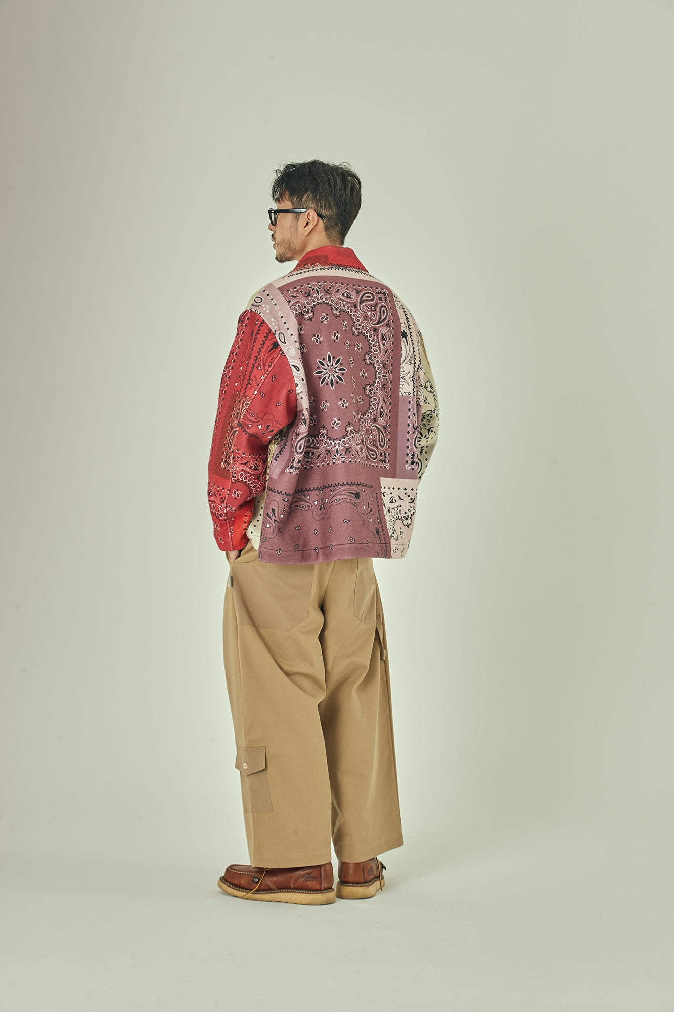 G63302A_BG | PATCHWORK WIDE WORK PANTS A type- BG【GORT_ゴート】