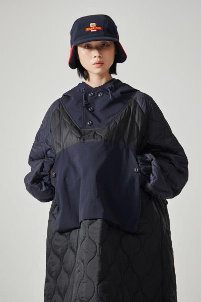 G53203_NV | PADDING LONG ANORAK-NV | Color:Navy【GORT_ゴート】