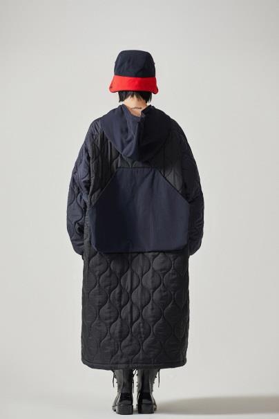 G53203_NV | PADDING LONG ANORAK-NV | Color:Navy【GORT_ゴート】