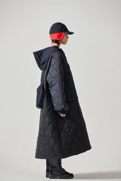 G53203_NV | PADDING LONG ANORAK-NV | Color:Navy【GORT_ゴート】