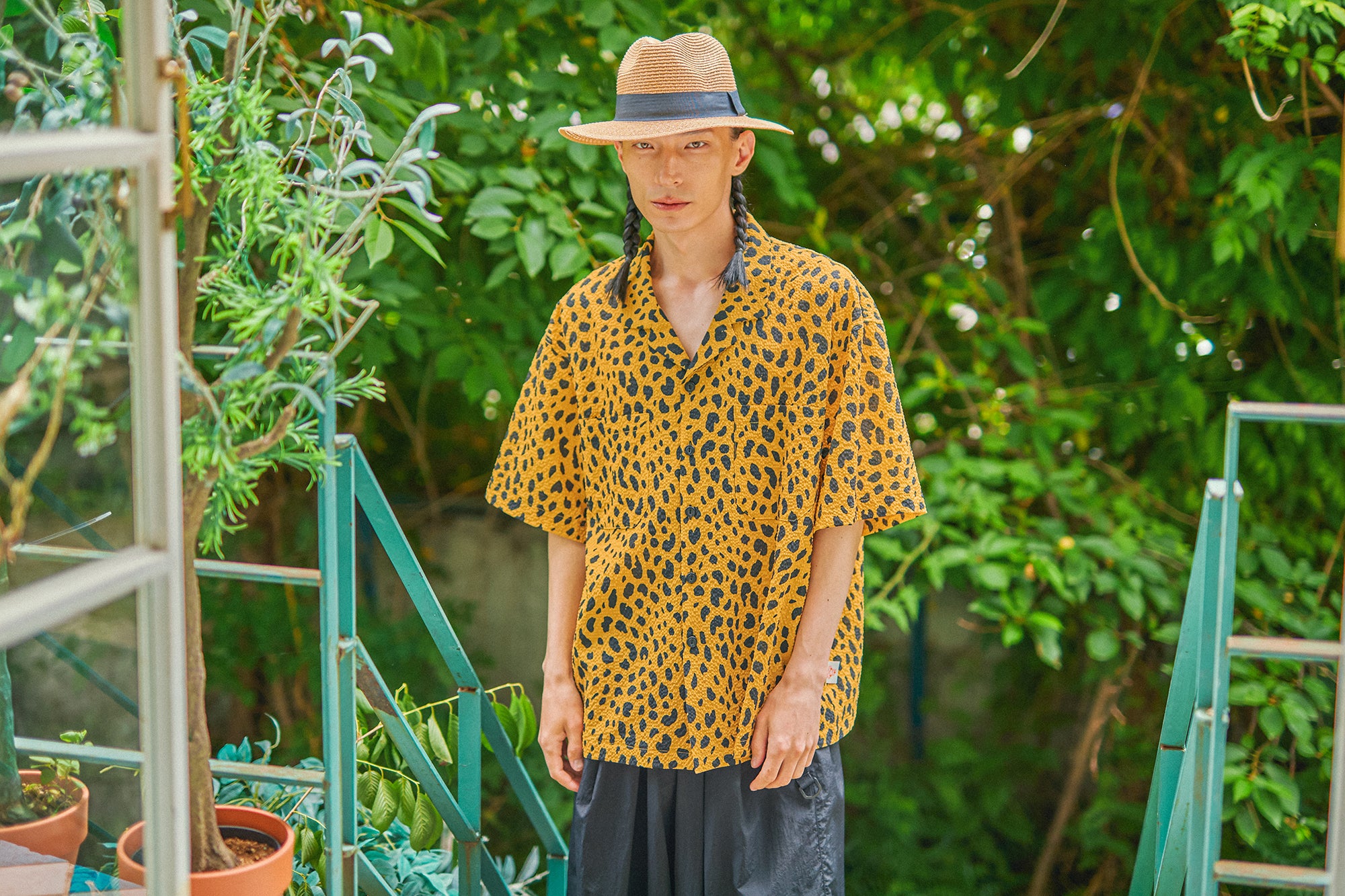 G62201_MU | LEOPARD ALOHA SHIRTS-MU | COlor:MUSTARD【GORT_ゴート】