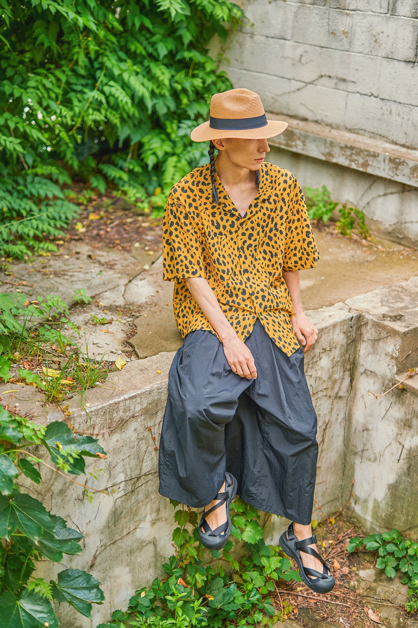 G62201_MU | LEOPARD ALOHA SHIRTS-MU | COlor:MUSTARD【GORT_ゴート】