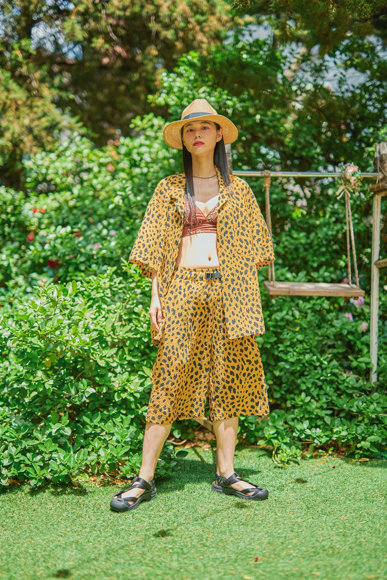 G62201_MU | LEOPARD ALOHA SHIRTS-MU | COlor:MUSTARD【GORT_ゴート】