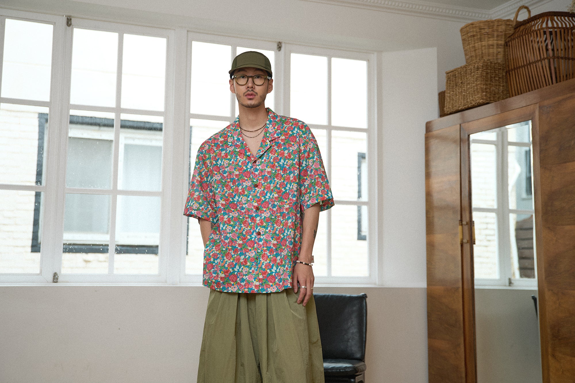 G72203_MT | 80S COTTON FLOWER HAWAIIAN SHIRTS-MT | Color:Multi【GORT_ゴート】