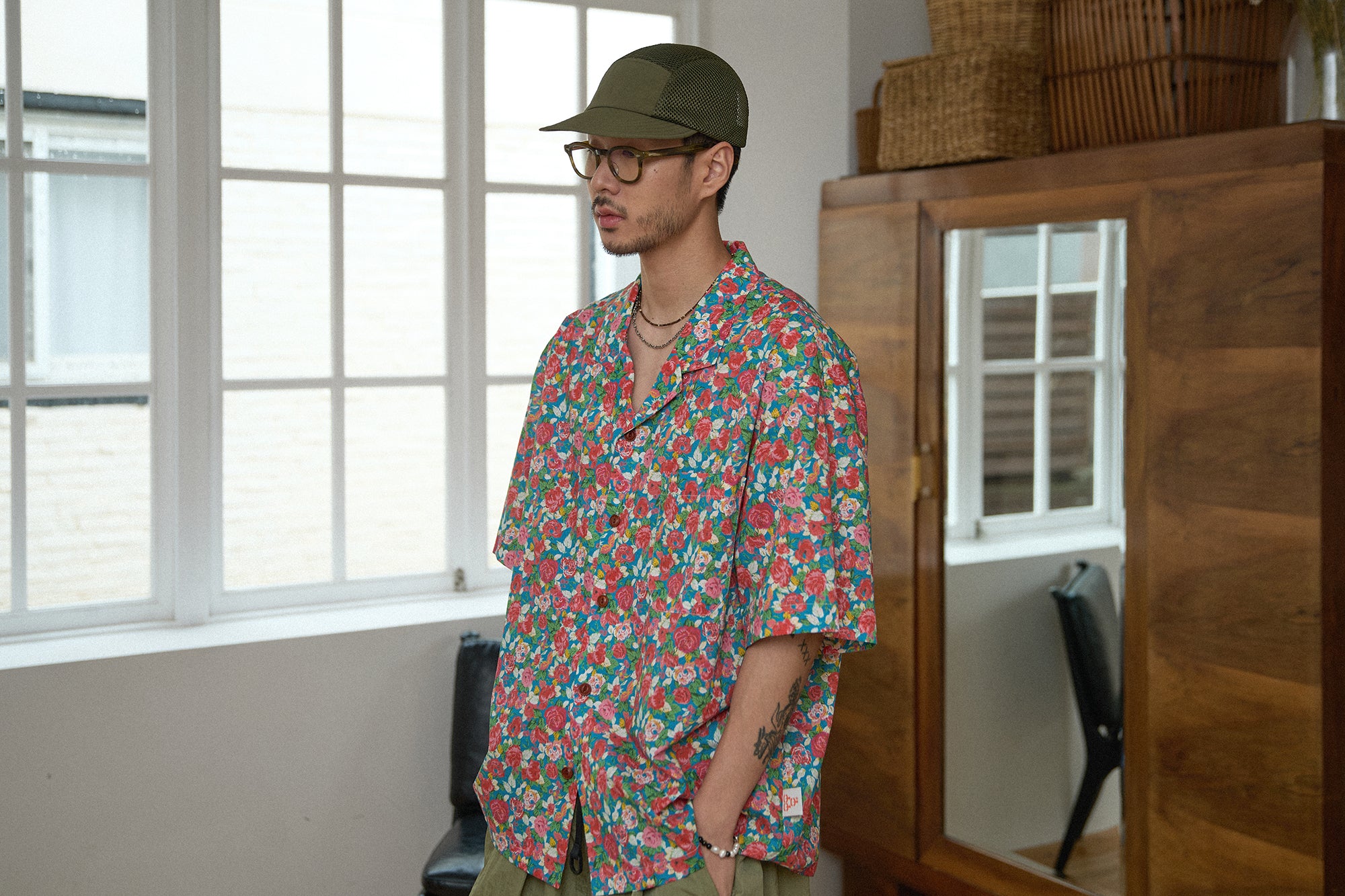 G72203_MT | 80S COTTON FLOWER HAWAIIAN SHIRTS-MT | Color:Multi【GORT_ゴート】