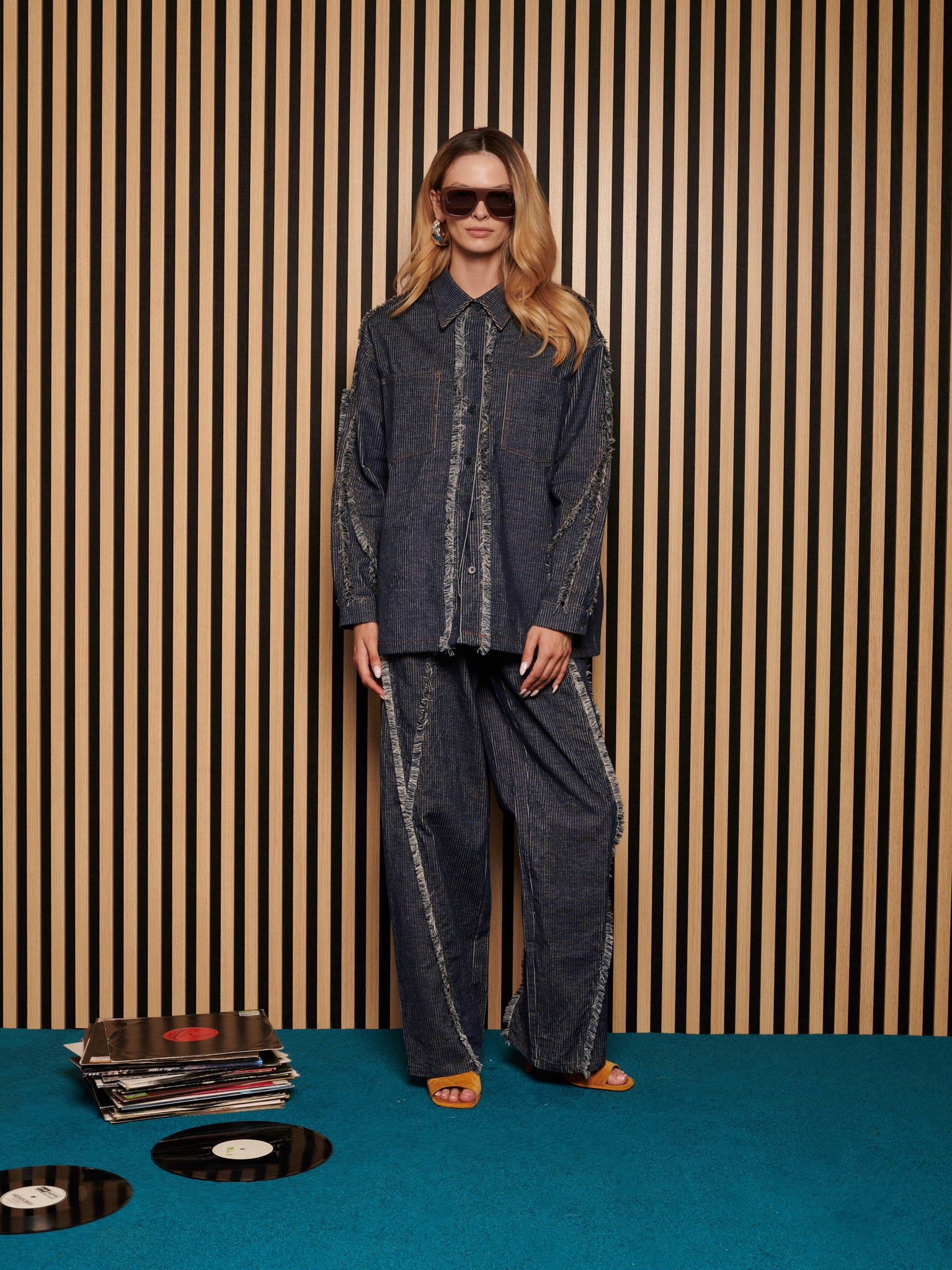 Roxanne Shirt | Color_Denim | No_32GH02BLG370DEN_DENIM【GHOSPELL_ゴスペル】