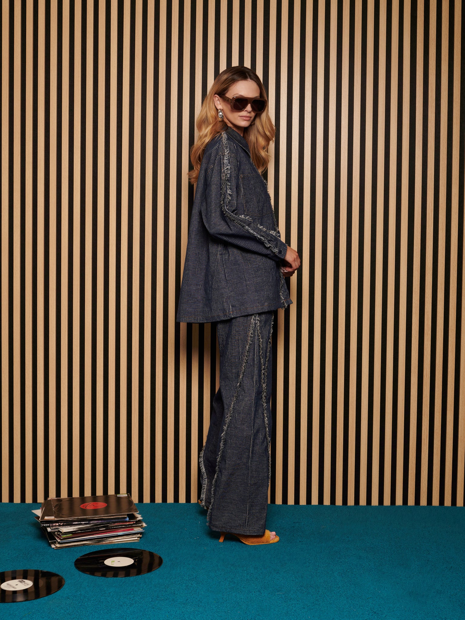 Roxanne Shirt | Color_Denim | No_32GH02BLG370DEN_DENIM【GHOSPELL_ゴスペル】