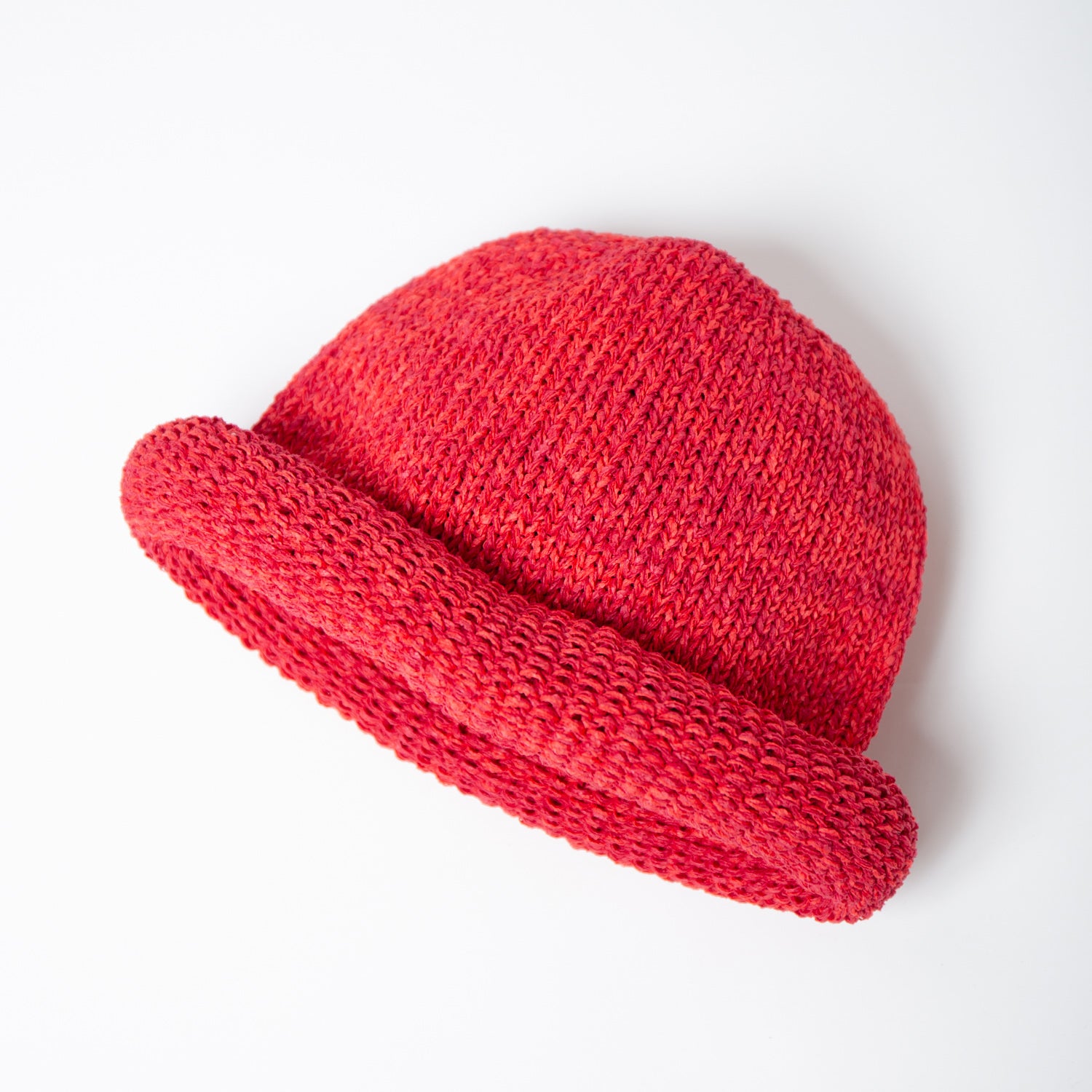 IA-24-097_Red | Roll Knit Cap | Color:Red【INDIETRO ASSOCIATION_インディエトロアソシエーション】【入荷予定アイテム・入荷連絡可能】