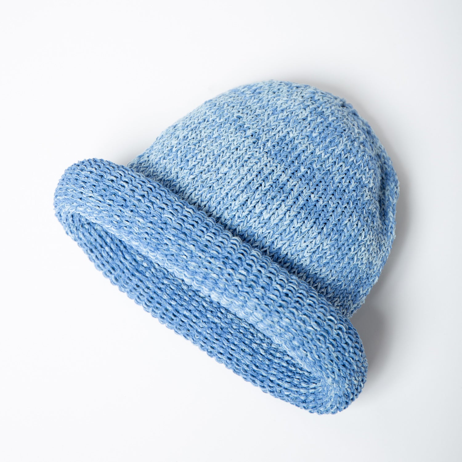 IA-24-097_Blue | Roll Knit Cap | Color:Blue【INDIETRO ASSOCIATION_インディエトロアソシエーション】【入荷予定アイテム・入荷連絡可能】