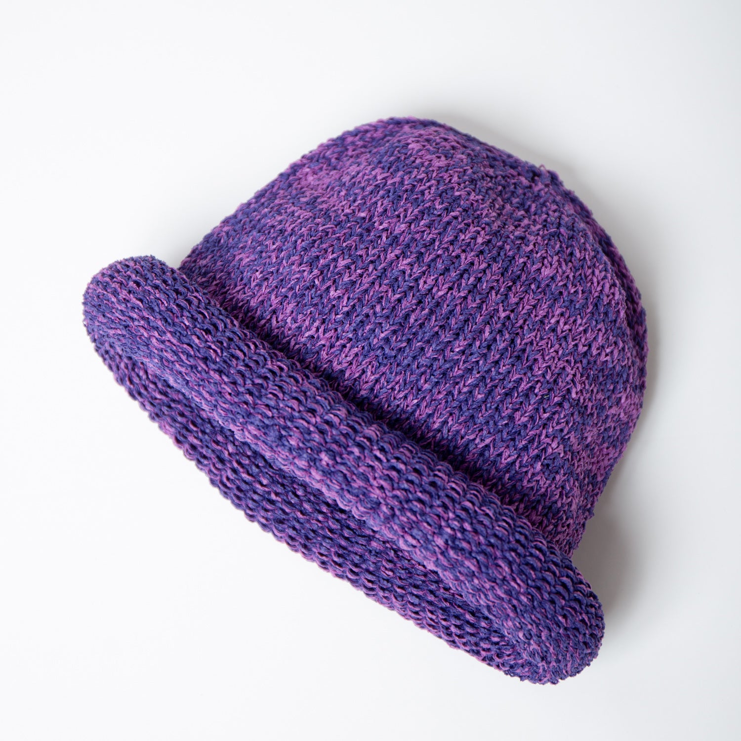 IA-24-097_Purple | Roll Knit Cap | Color:Purple【INDIETRO ASSOCIATION_インディエトロアソシエーション】【入荷予定アイテム・入荷連絡可能】