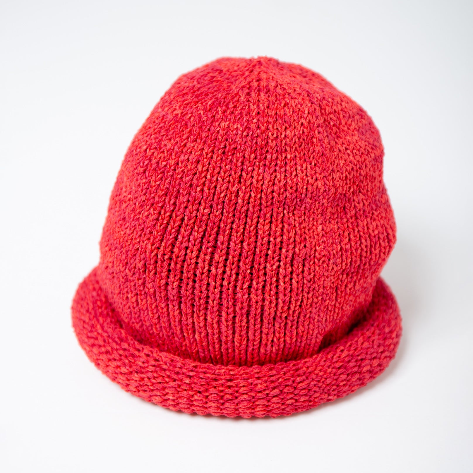 IA-24-097_Red | Roll Knit Cap | Color:Red【INDIETRO ASSOCIATION_インディエトロアソシエーション】【入荷予定アイテム・入荷連絡可能】