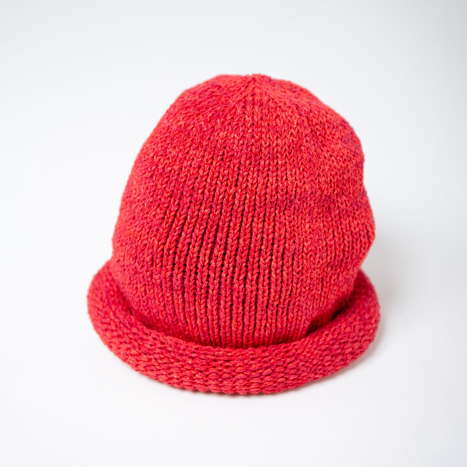 Roll Knit Cap | Color_Red | No_IA-24-097_Red【INDIETRO ASSOCIATION_インディエトロアソシエーション】【入荷予定アイテム・入荷連絡可能】