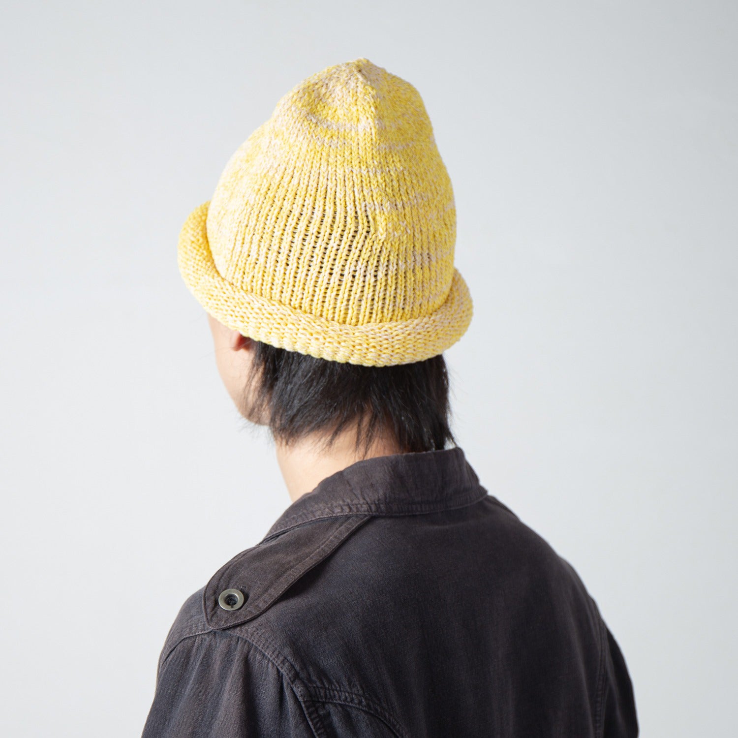 Roll Knit Cap | Color_Yellow | No_IA-24-097_Yellow【INDIETRO ASSOCIATION_インディエトロアソシエーション】【入荷予定アイテム・入荷連絡可能】