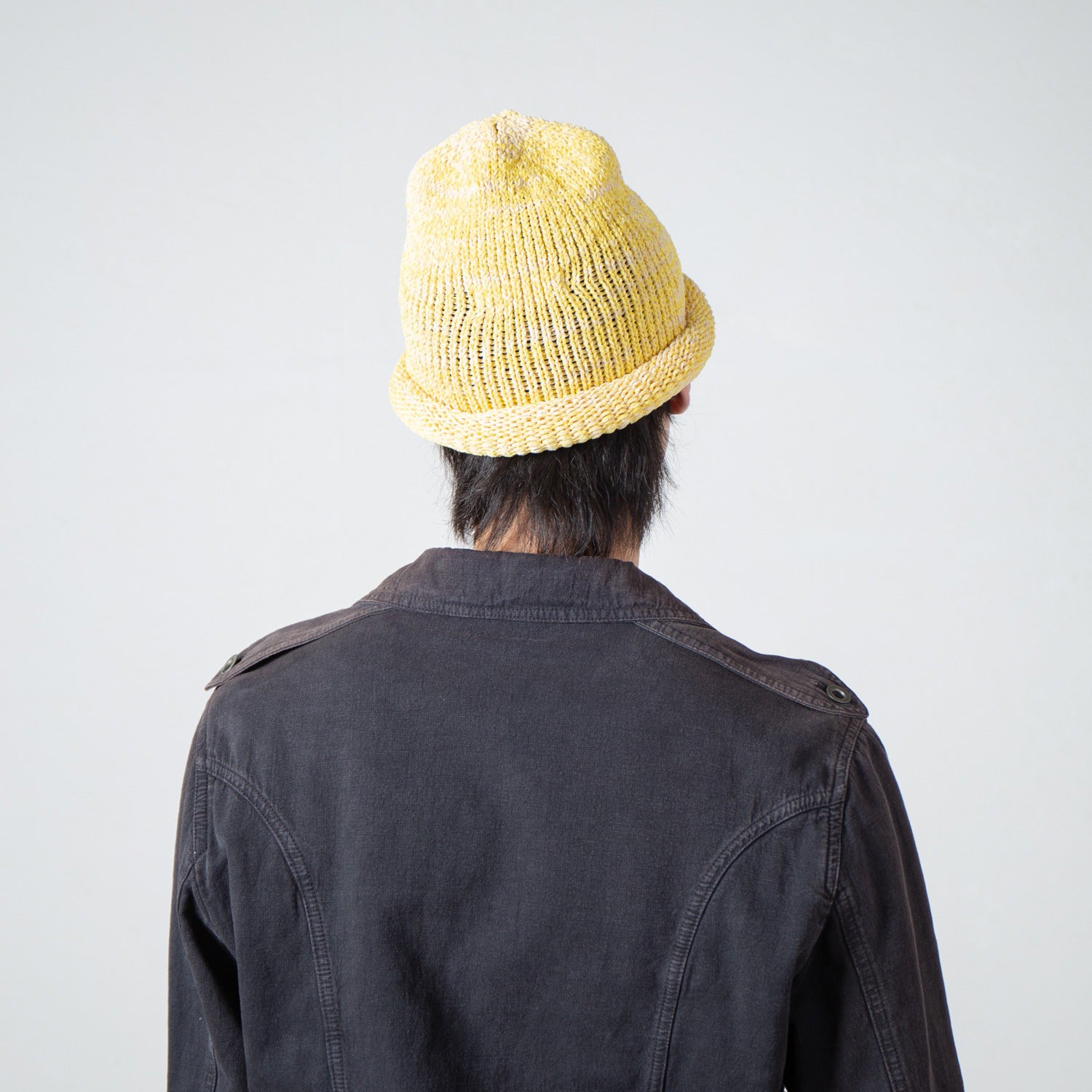 Roll Knit Cap | Color_Yellow | No_IA-24-097_Yellow【INDIETRO ASSOCIATION_インディエトロアソシエーション】【入荷予定アイテム・入荷連絡可能】