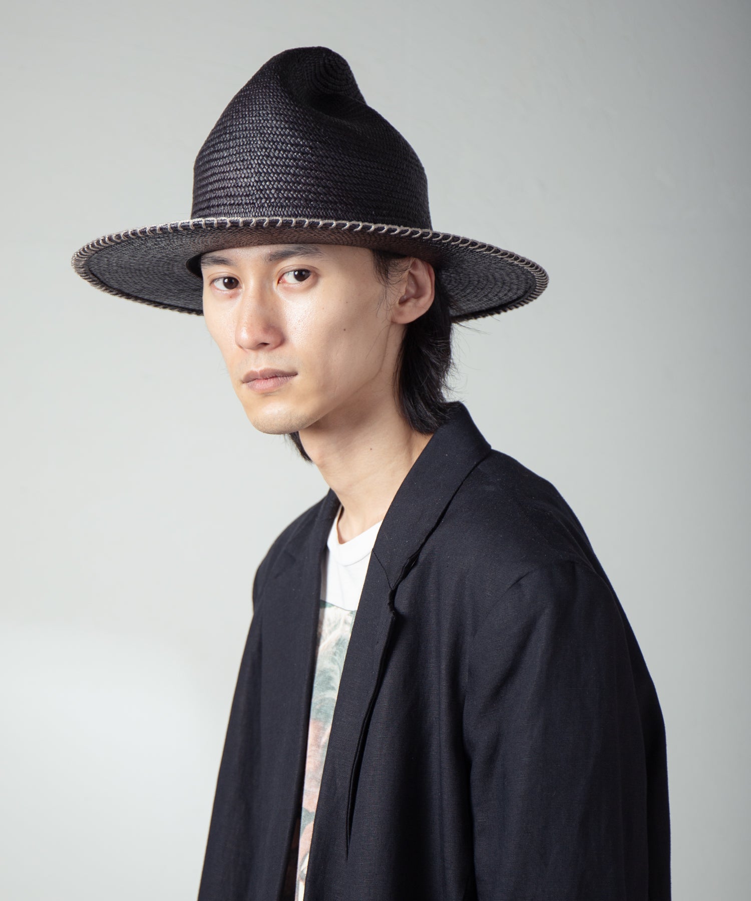 IA-25-120_Black | Mountain Panama Hat | Color:Black【INDIETRO ASSOCIATION_インディエトロアソシエーション】【入荷予定アイテム・入荷連絡可能】