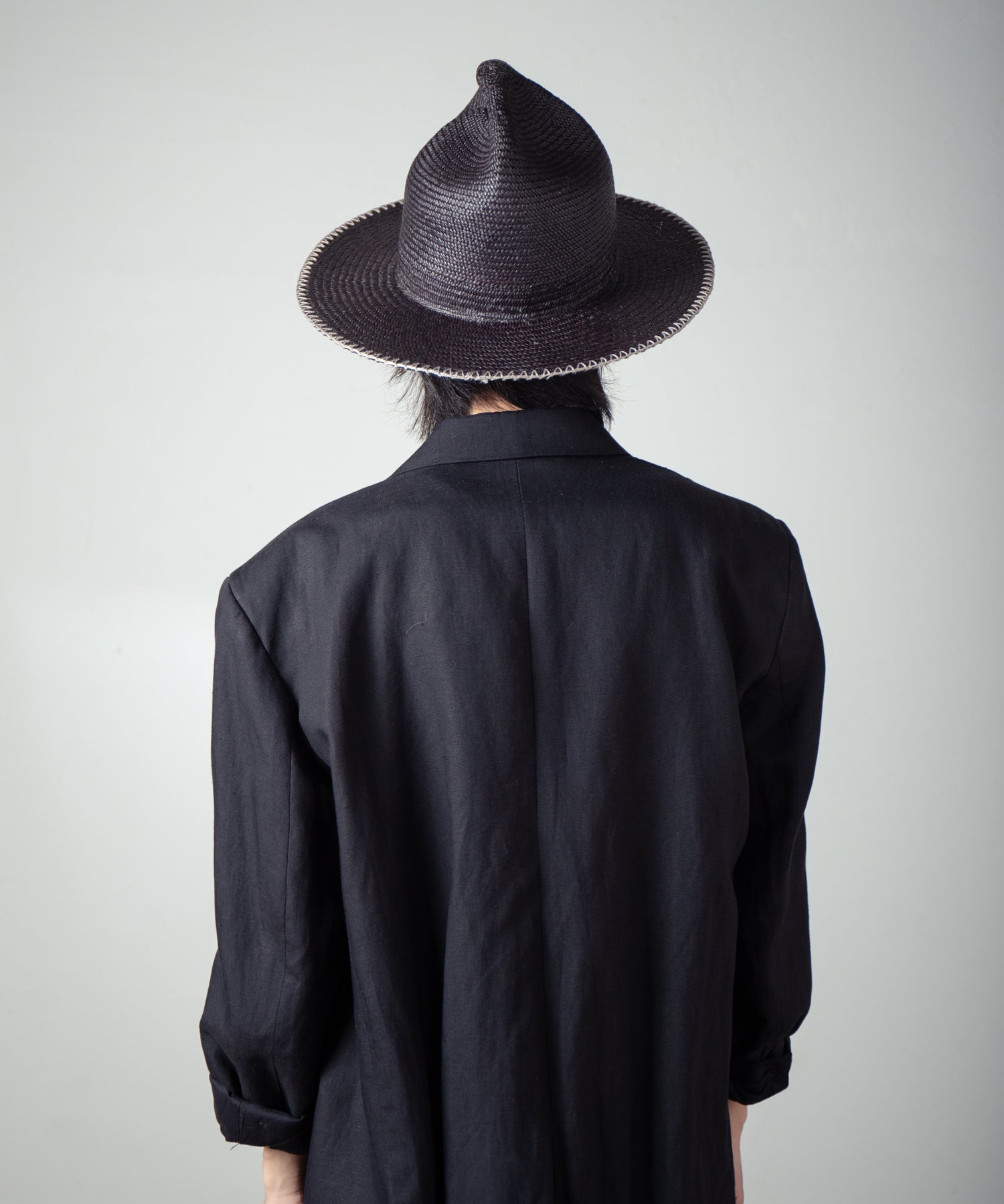 IA-25-120_Black | Mountain Panama Hat | Color:Black【INDIETRO ASSOCIATION_インディエトロアソシエーション】【入荷予定アイテム・入荷連絡可能】