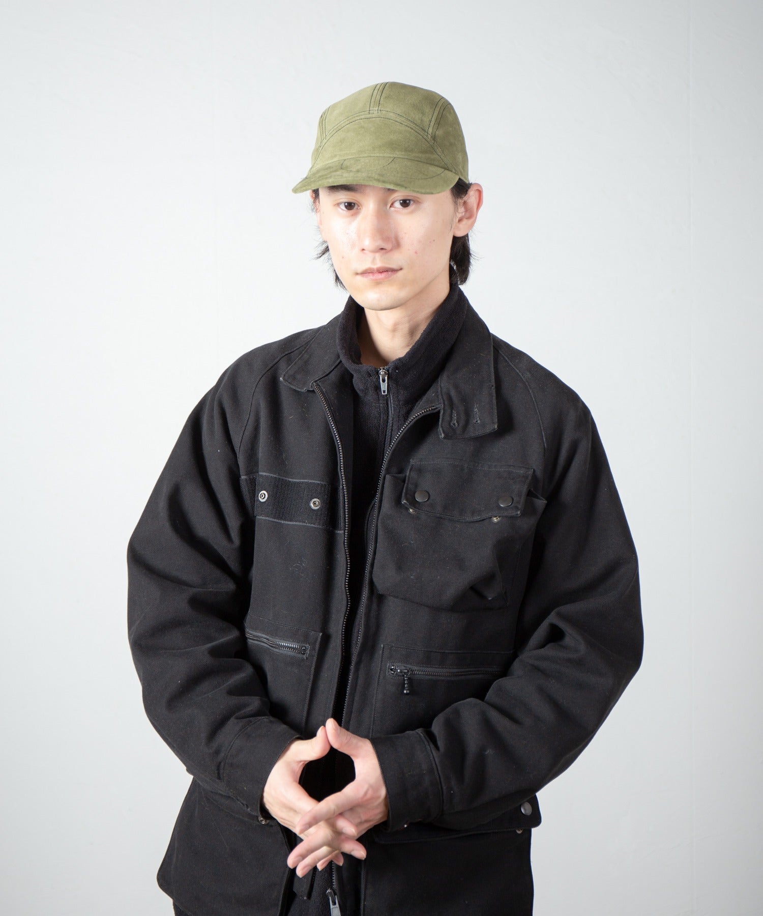 Leather Jet Cap – Olive | INDIETRO ASSOCIATION | 入荷予定アイテム