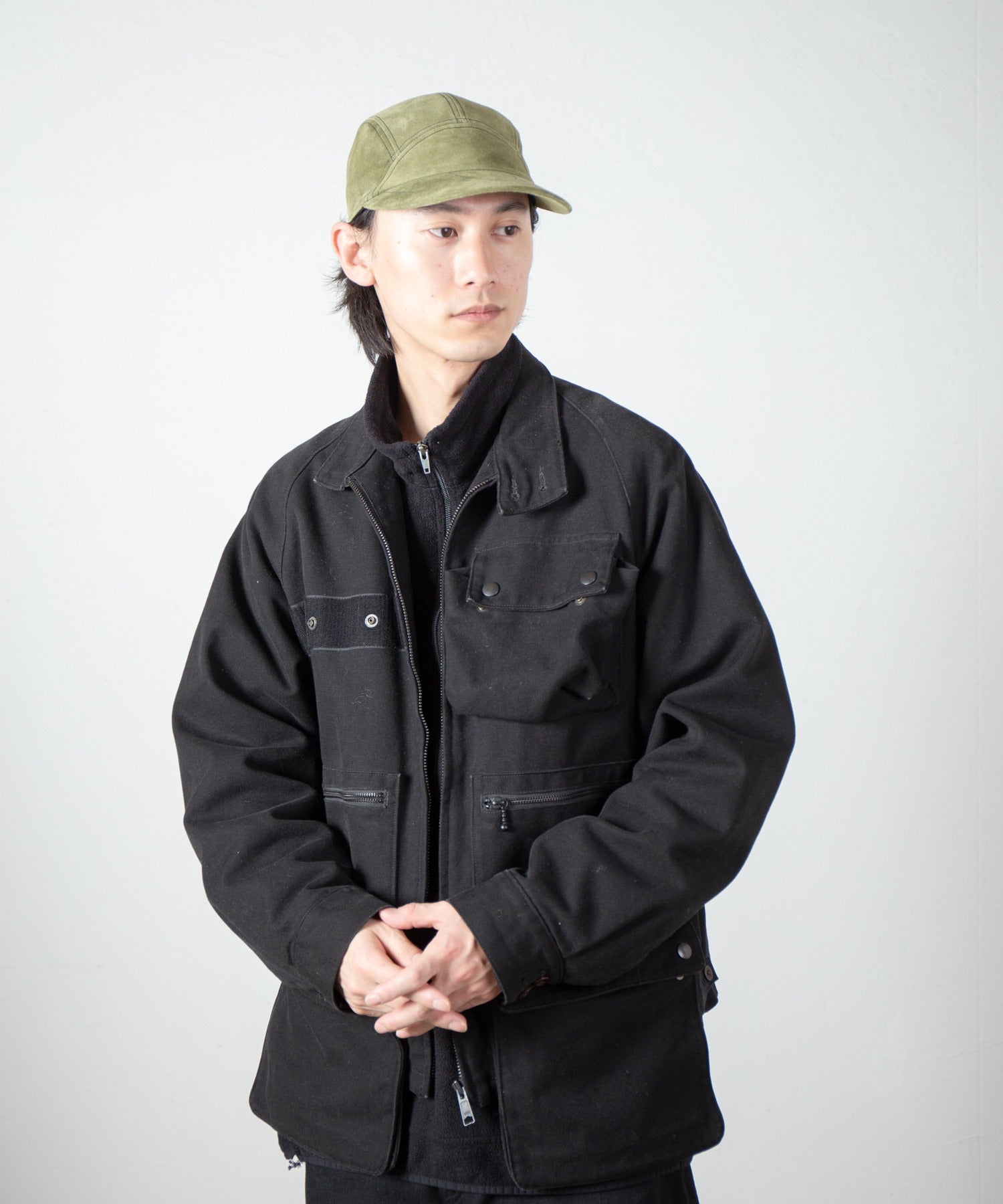 Leather Jet Cap – Olive | INDIETRO ASSOCIATION | 入荷予定アイテム