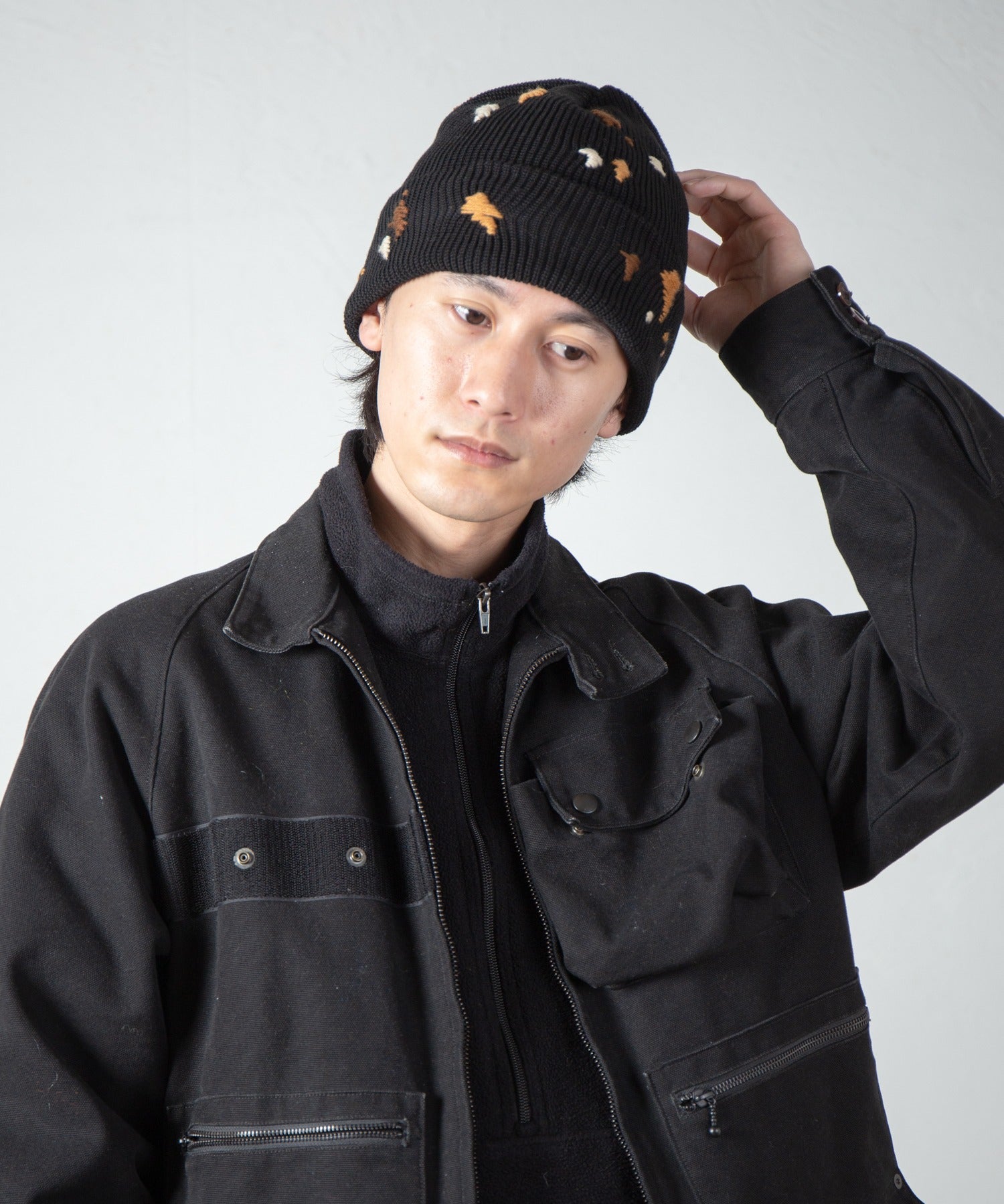 Dirt Embroidery Knit Cap – Black | INDIETRO ASSOCIATION | 入荷予定アイテム