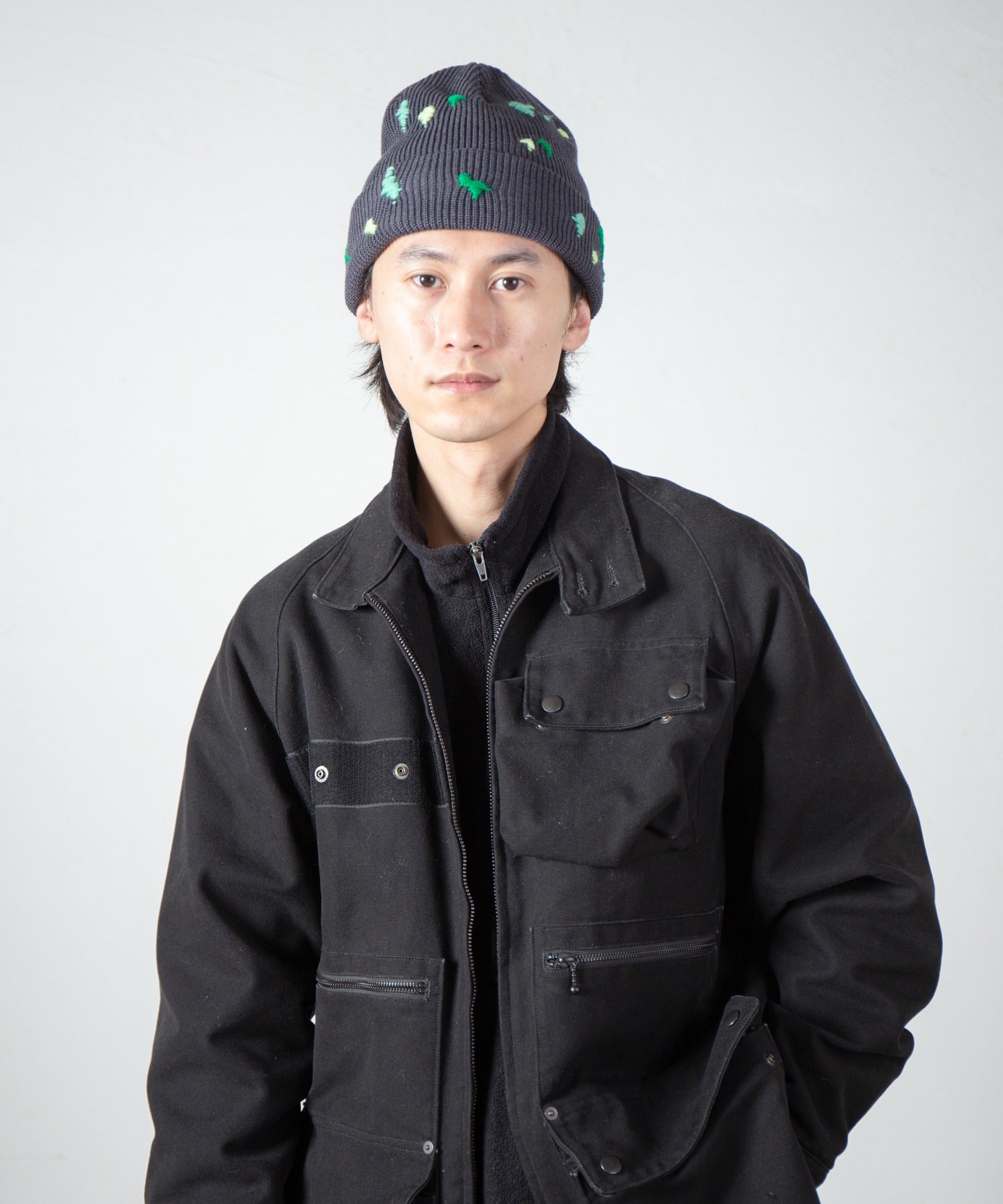 Dirt Embroidery Knit Cap – Gray | INDIETRO ASSOCIATION | 入荷予定アイテム