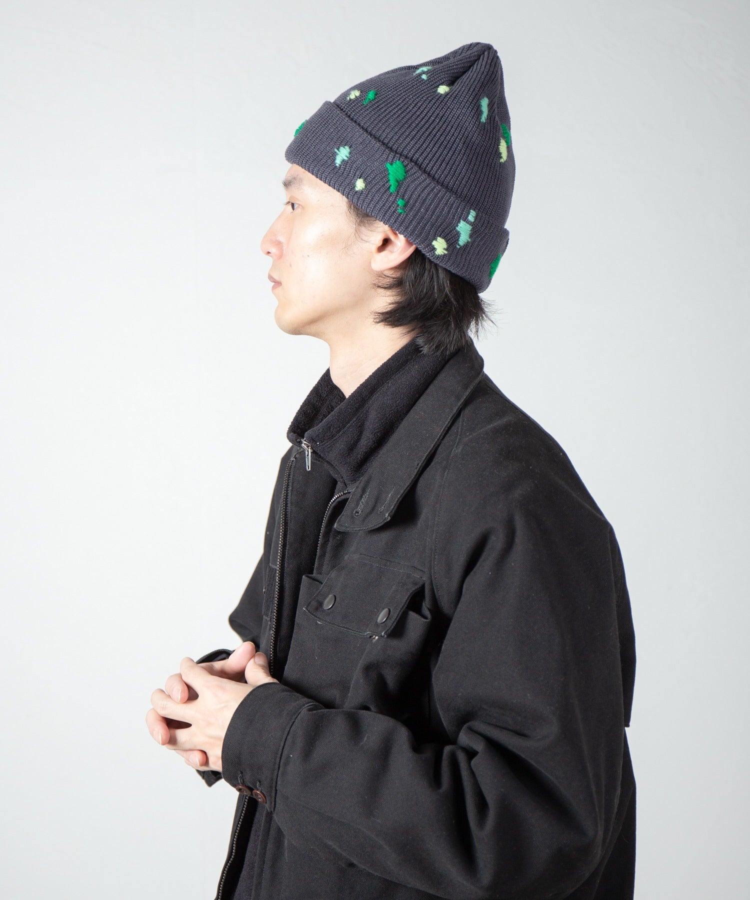 Dirt Embroidery Knit Cap – Gray | INDIETRO ASSOCIATION | 入荷予定アイテム