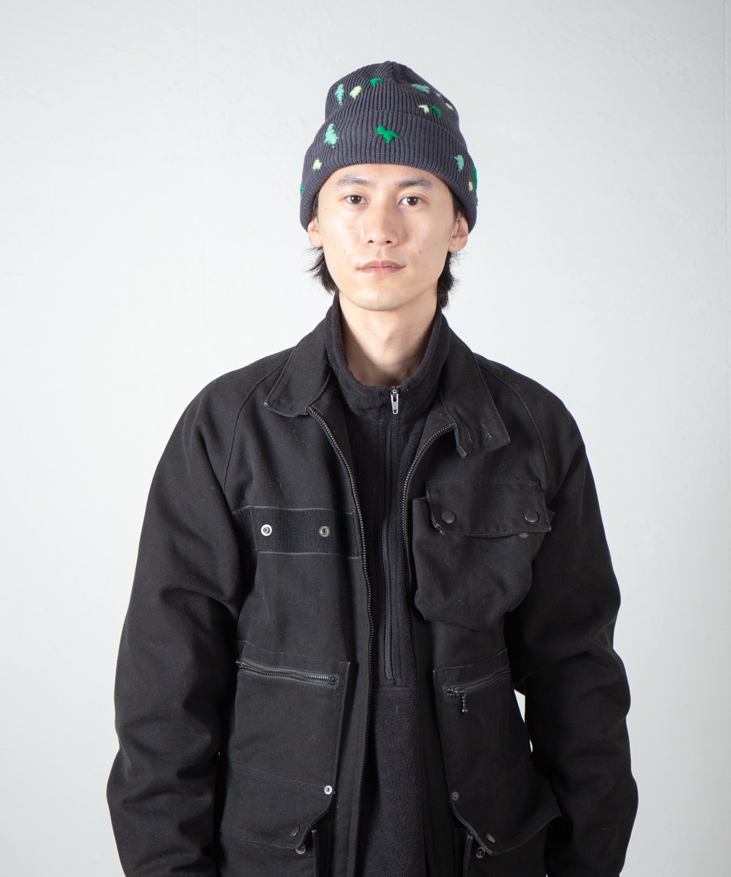 Dirt Embroidery Knit Cap – Gray | INDIETRO ASSOCIATION | 入荷予定アイテム