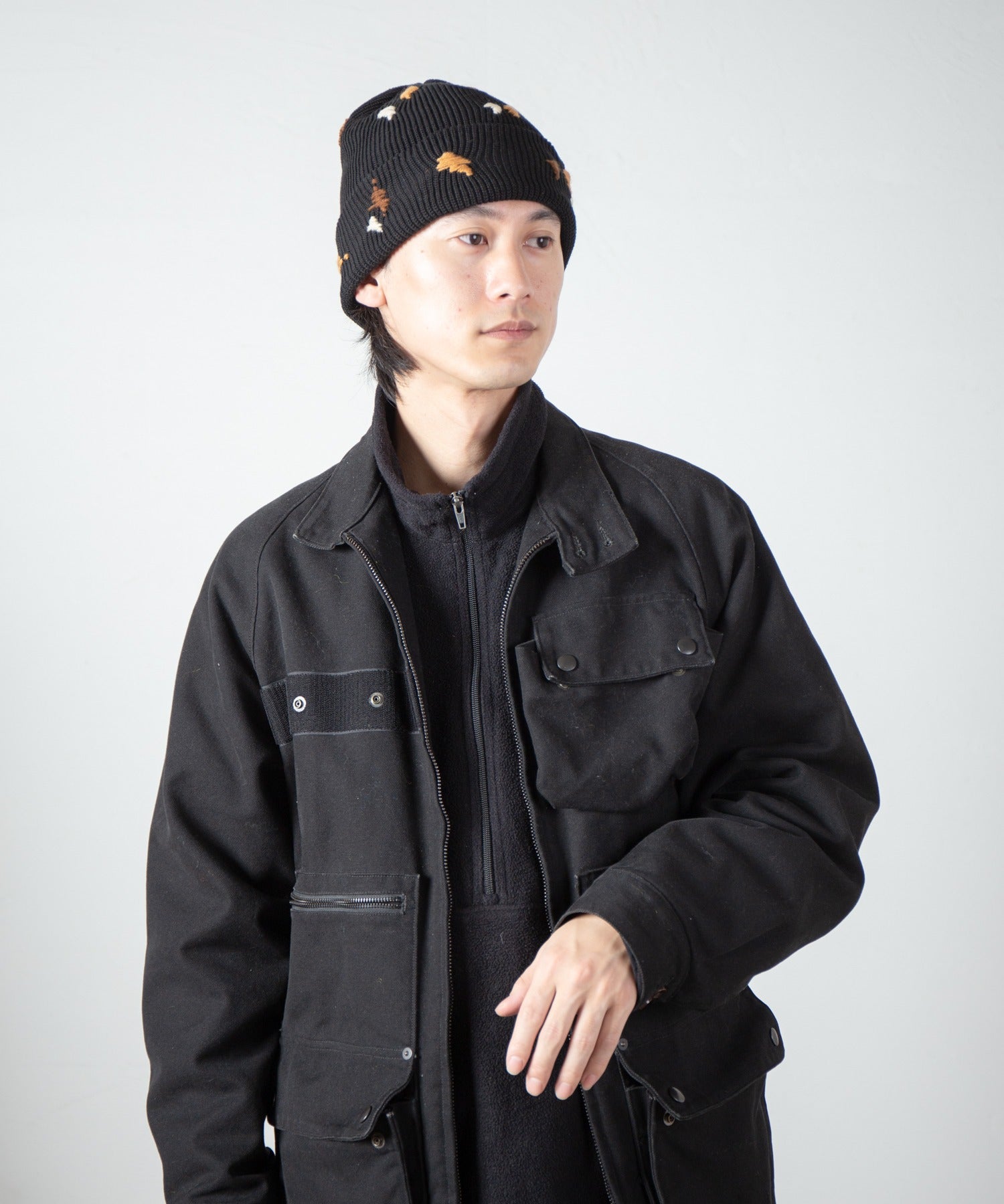 Dirt Embroidery Knit Cap – Black | INDIETRO ASSOCIATION | 入荷予定アイテム