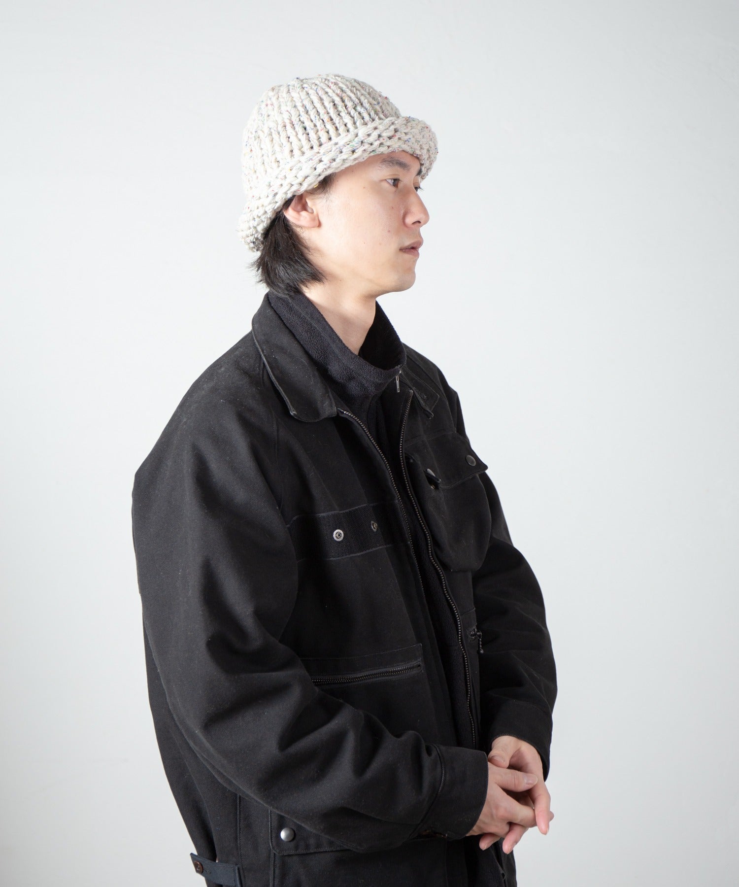 Roll Knit Cap – Ivory | INDIETRO ASSOCIATION | 入荷予定アイテム