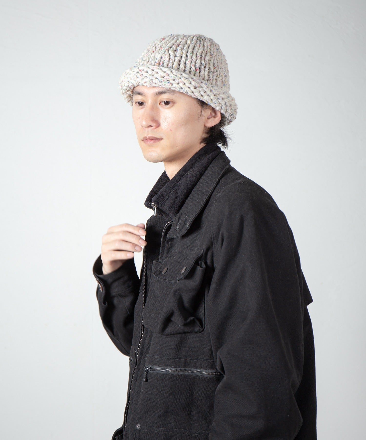 Roll Knit Cap – Ivory | INDIETRO ASSOCIATION | 入荷予定アイテム