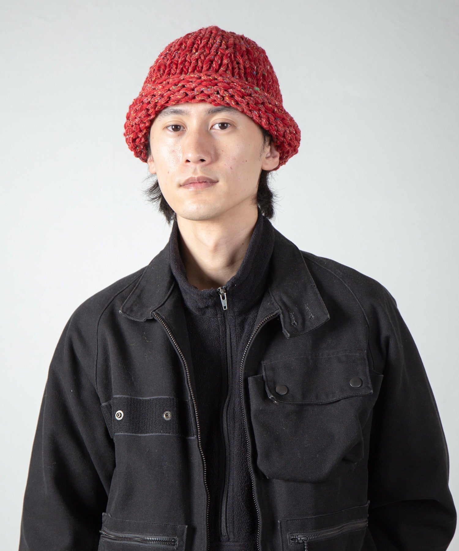 Roll Knit Cap – Red | INDIETRO ASSOCIATION | 入荷予定アイテム