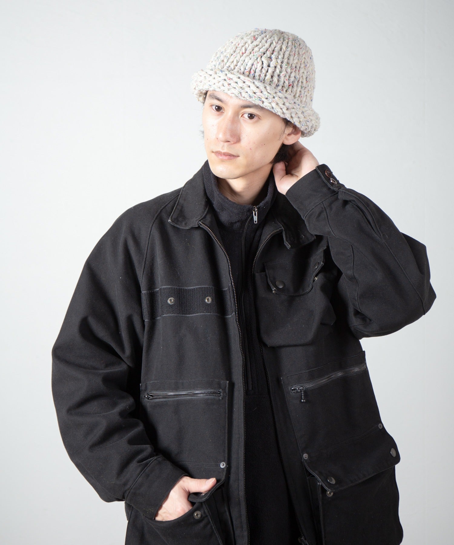 Roll Knit Cap – Ivory | INDIETRO ASSOCIATION | 入荷予定アイテム