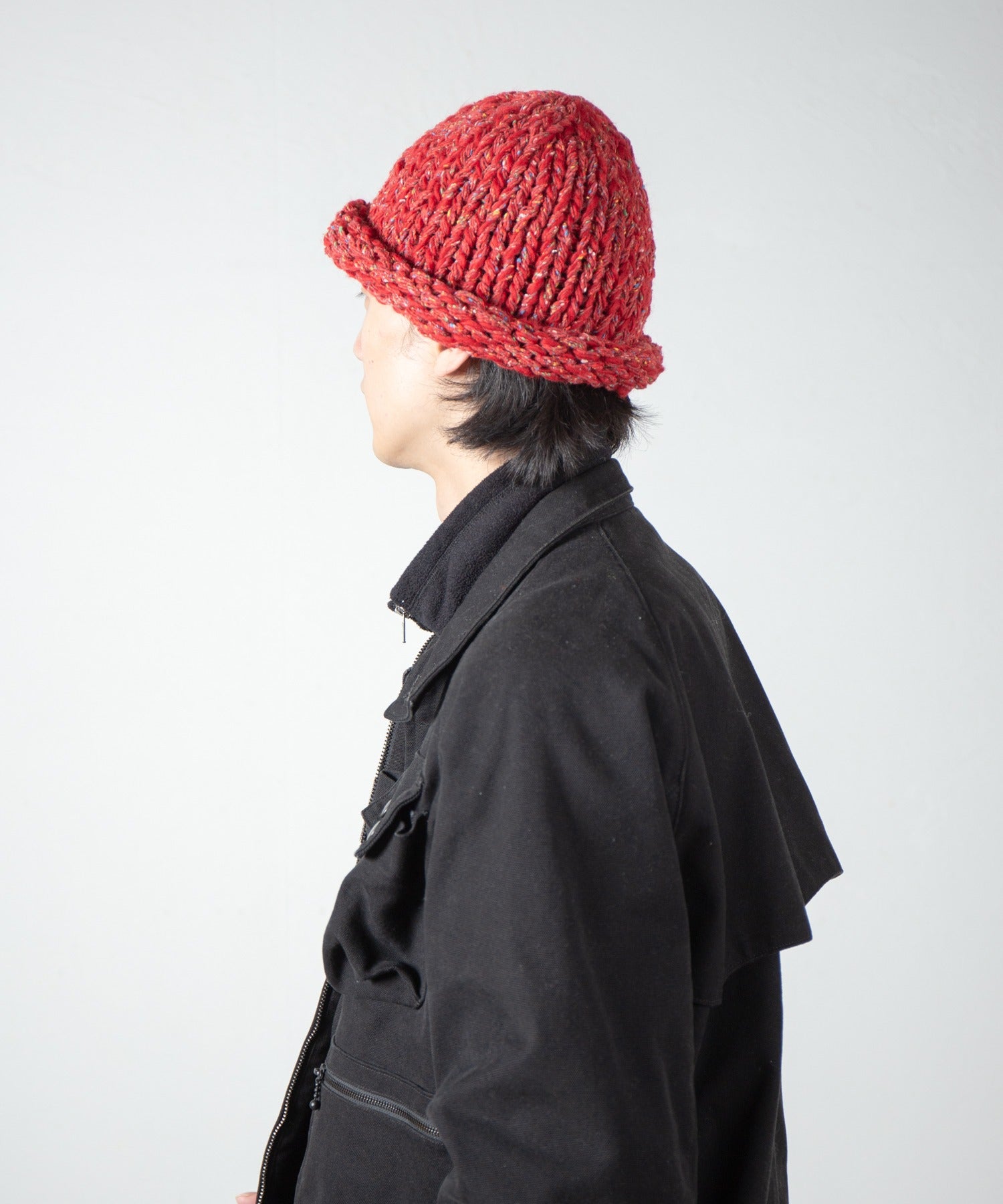 Roll Knit Cap – Red | INDIETRO ASSOCIATION | 入荷予定アイテム