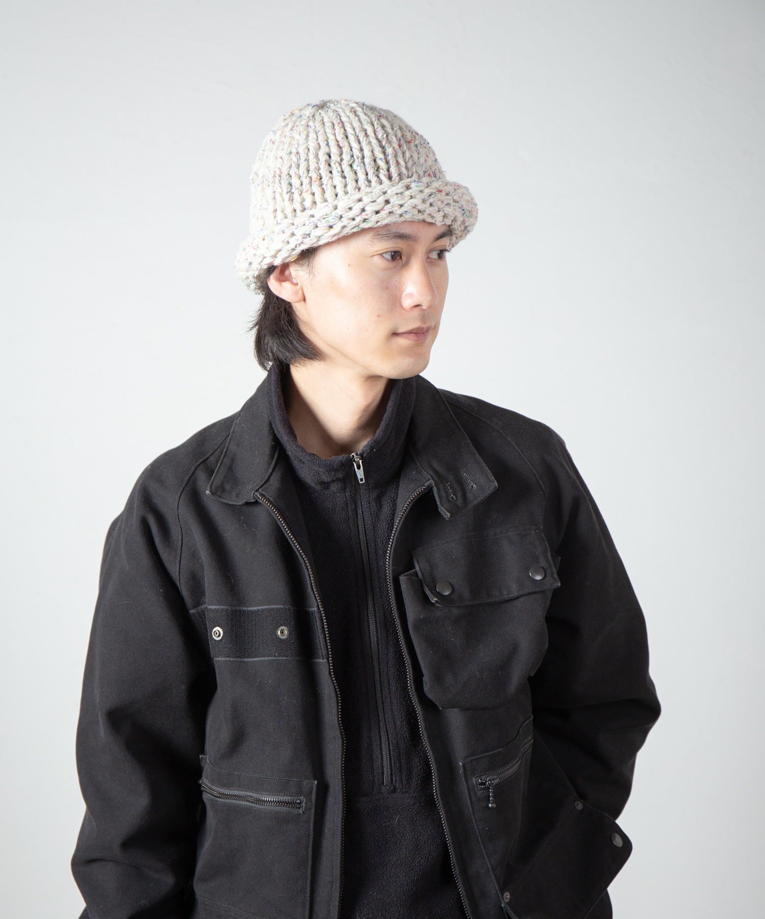 Roll Knit Cap – Ivory | INDIETRO ASSOCIATION | 入荷予定アイテム