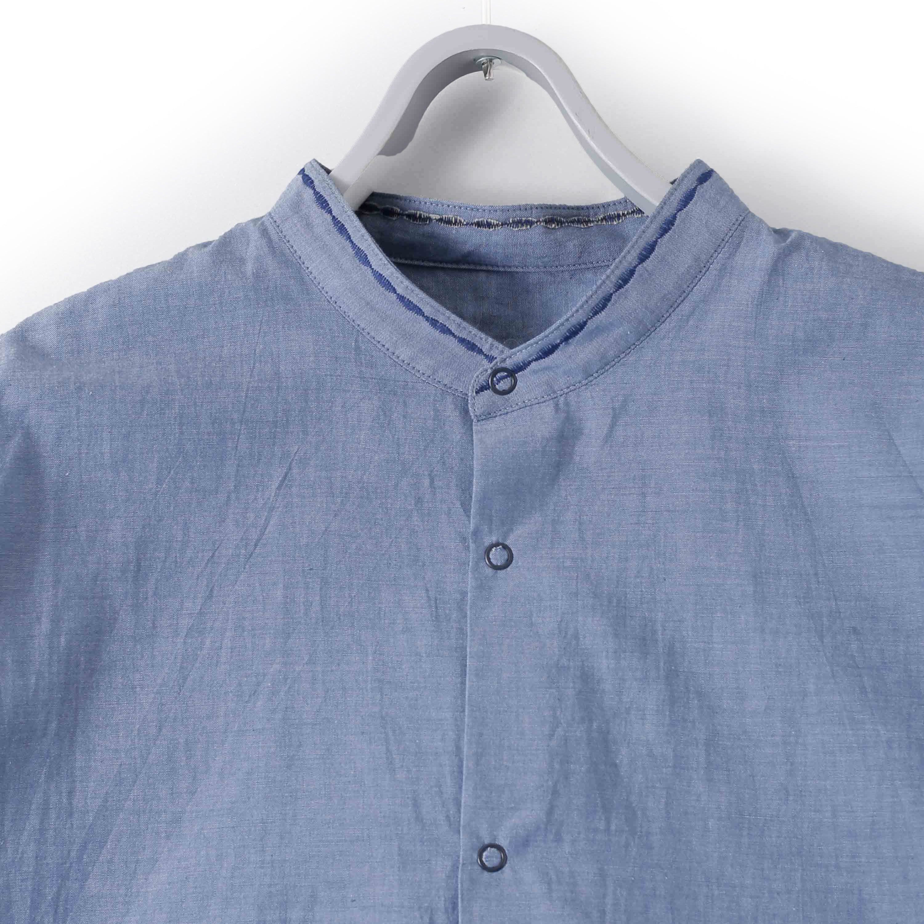 LIPMOA CHAMBRAY | Color_Blue | No_klm25fsh1141_bl【KELEN MEN_ケレン】【入荷予定アイテム・入荷連絡可能】