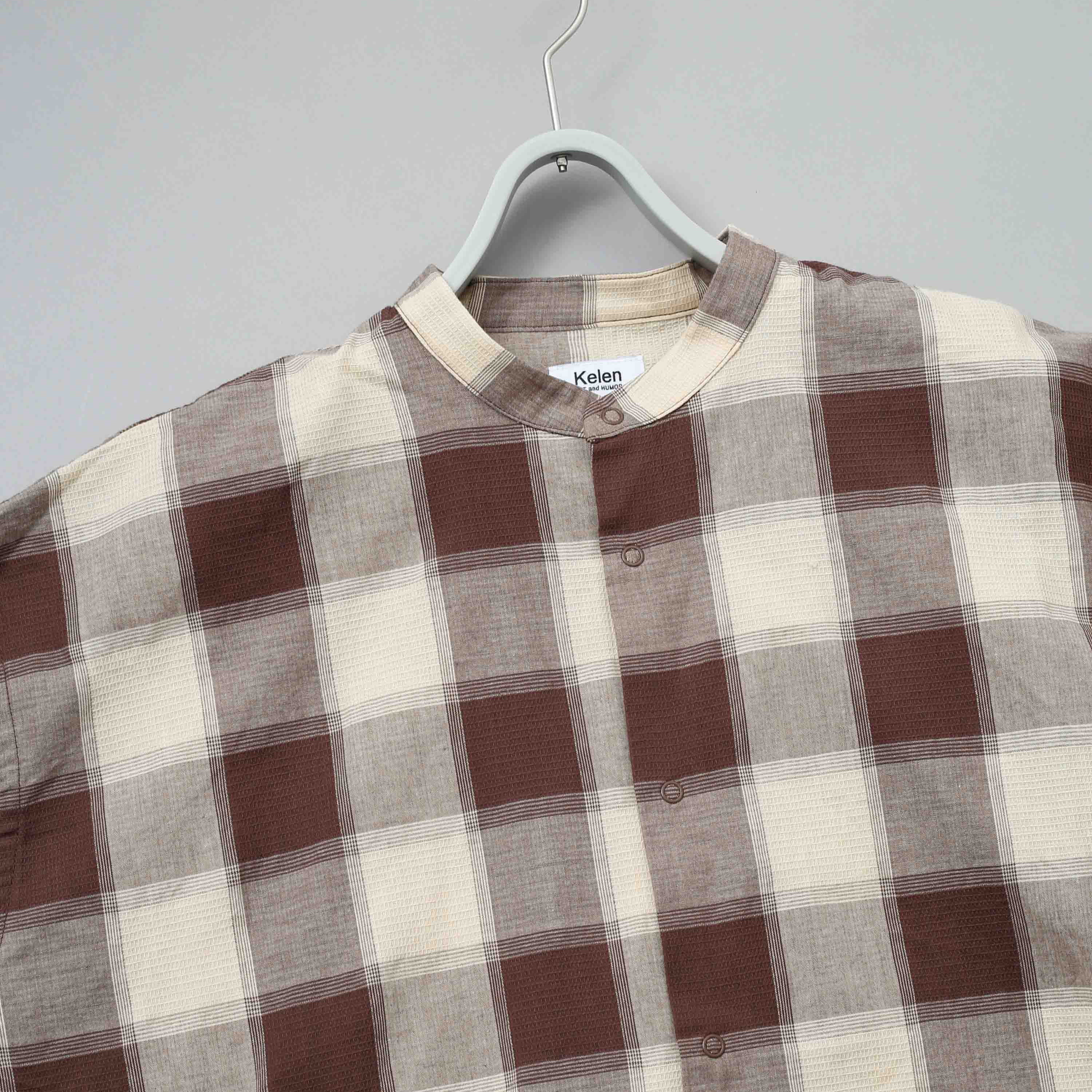 LIPMOA | Color_Brown Check | No_klm25ssh1136_brche【KELEN MEN_ケレン】【入荷予定アイテム・入荷連絡可能】