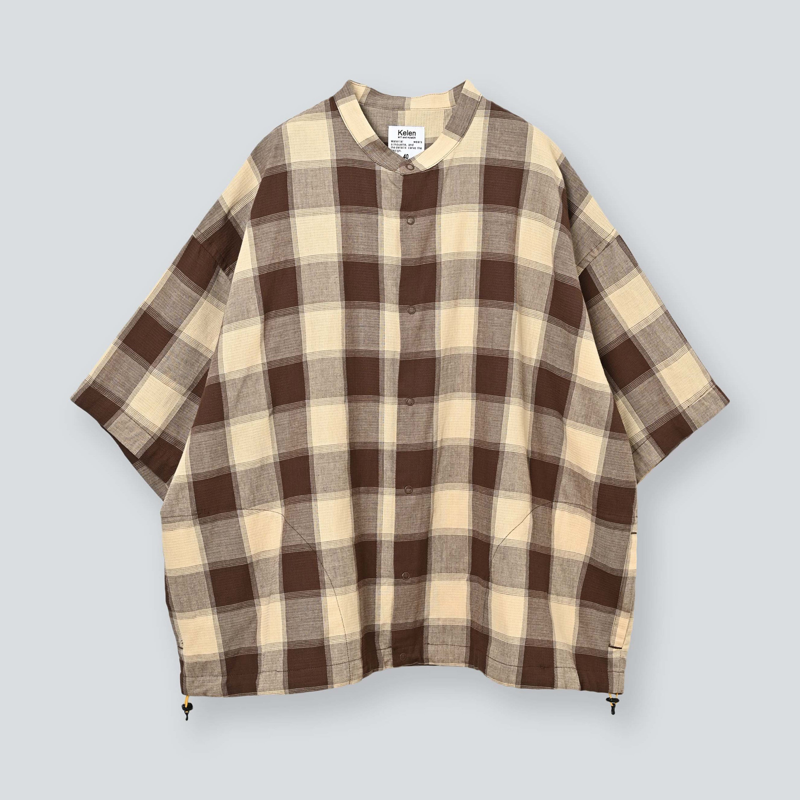LIPMOA | Color_Brown Check | No_klm25ssh1136_brche【KELEN MEN_ケレン】【入荷予定アイテム・入荷連絡可能】
