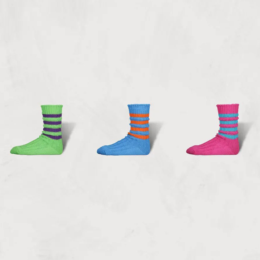 Heavyweight Socks | Stripes | 2nd Collection – 3 Colors | DECKA QUALITY SOCKS | SHOWATABÉ【ネコポス選択可能】 (コピー)