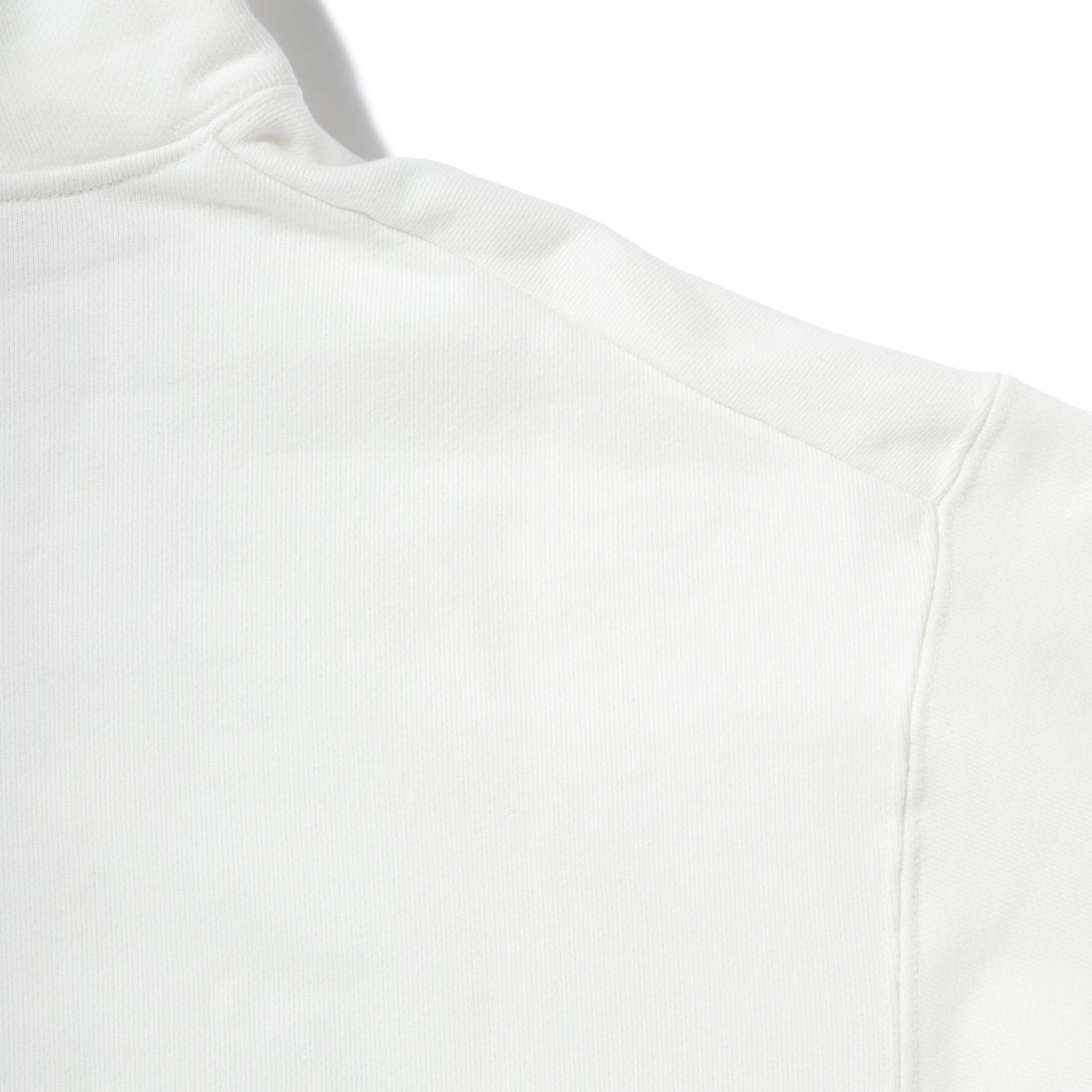 KN-HS-SP-01_WH | Heavy Hooded Sweatshirt - Seam Pocket | Color:WHITE【Knuu（縫う）_ヌウ】