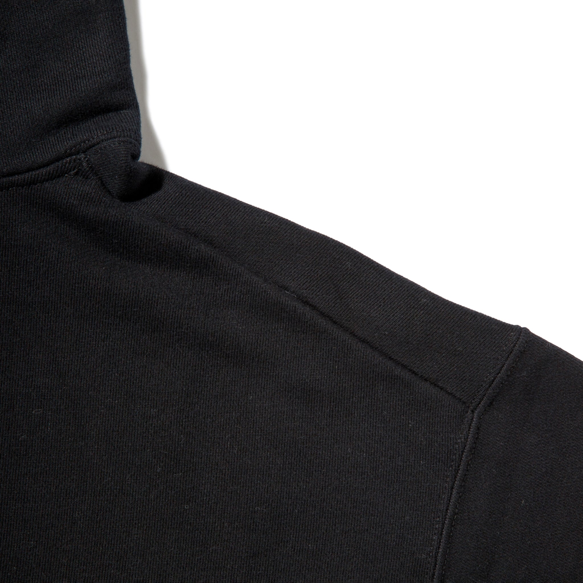 KN-HS-SP-01_BL | Heavy Hooded Sweatshirt - Seam Pocket | Color:BLACK【Knuu（縫う）_ヌウ】